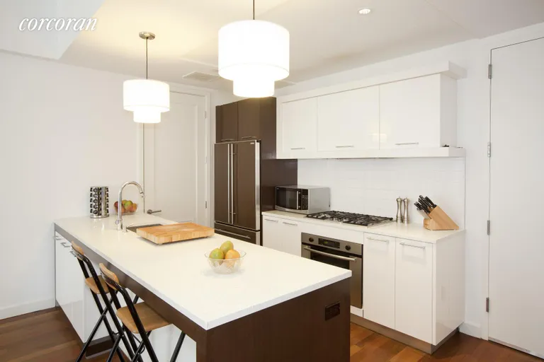 New York City Real Estate | View 125 North 10th Street, S3A | Chef's Kitchen with Large Breakfast Bar | View 2