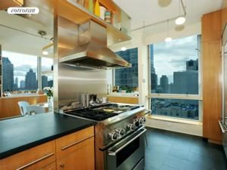 New York City Real Estate | View 1965 Broadway, 16A | Kitchen with views south and west | View 2