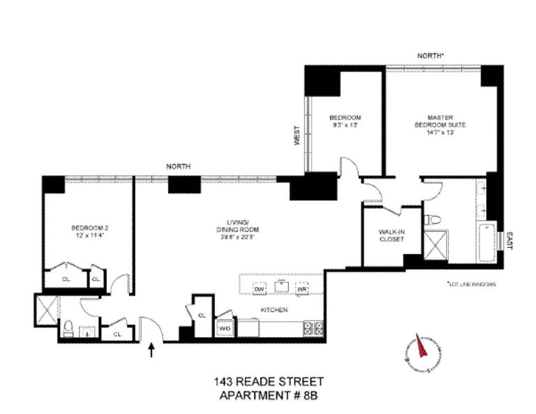143 Reade Street, 8B | floorplan | View 2