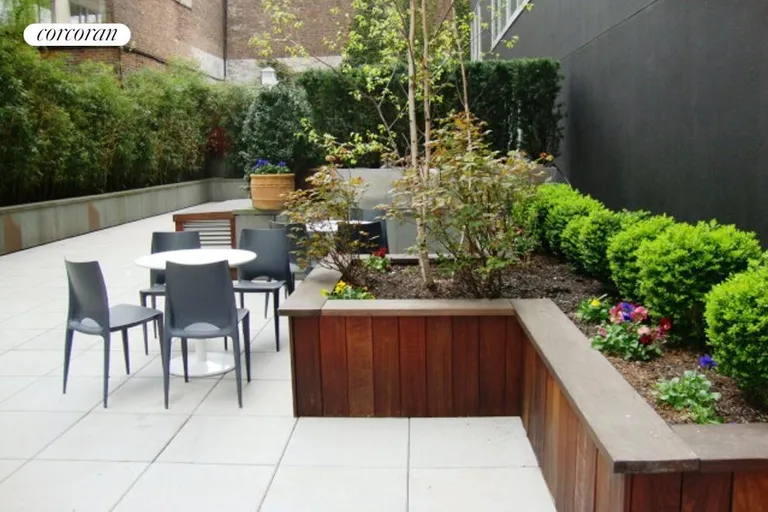 New York City Real Estate | View 447 West 18th Street, 8C | Courtyard Garden | View 4