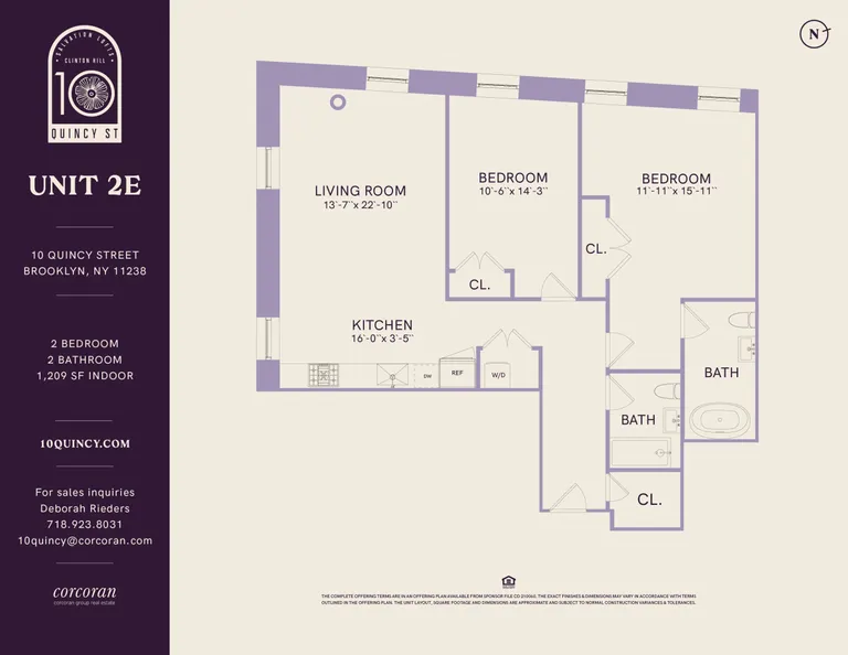 10 Quincy Street, 2E | floorplan | View 10