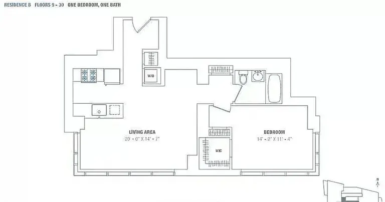 306 West 48th Street, 28B | floorplan | View 6