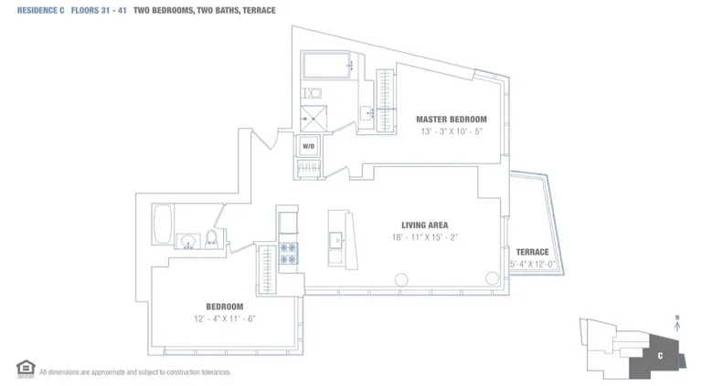 306 West 48th Street, 39C | floorplan | View 7