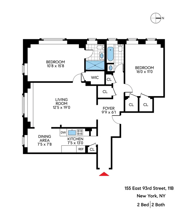 155 East 93rd Street, 11B | floorplan | View 10