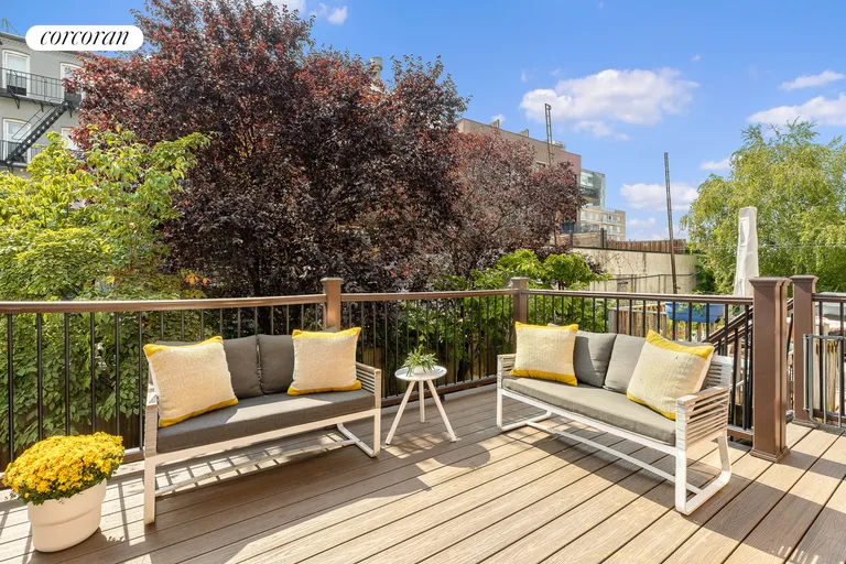 New York City Real Estate | View 278A 1st Street | Dynamite Deck | View 6
