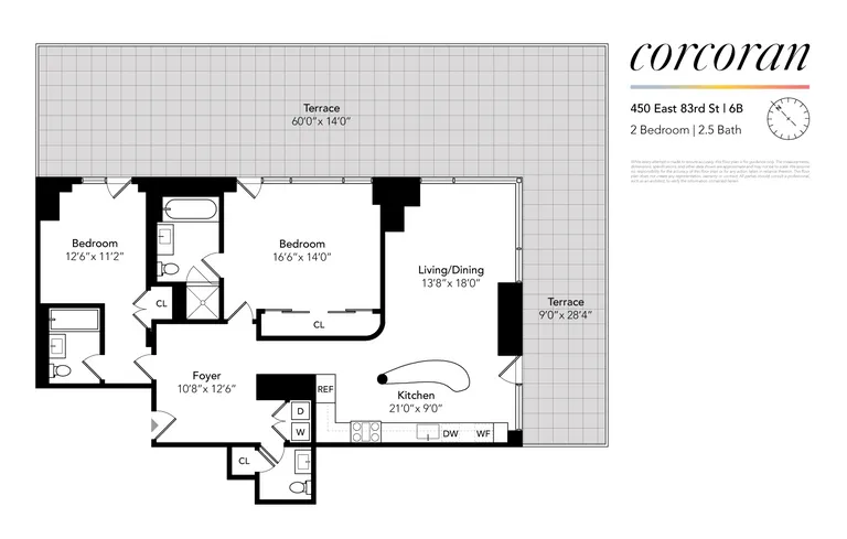 450 East 83rd Street, 6B | floorplan | View 7