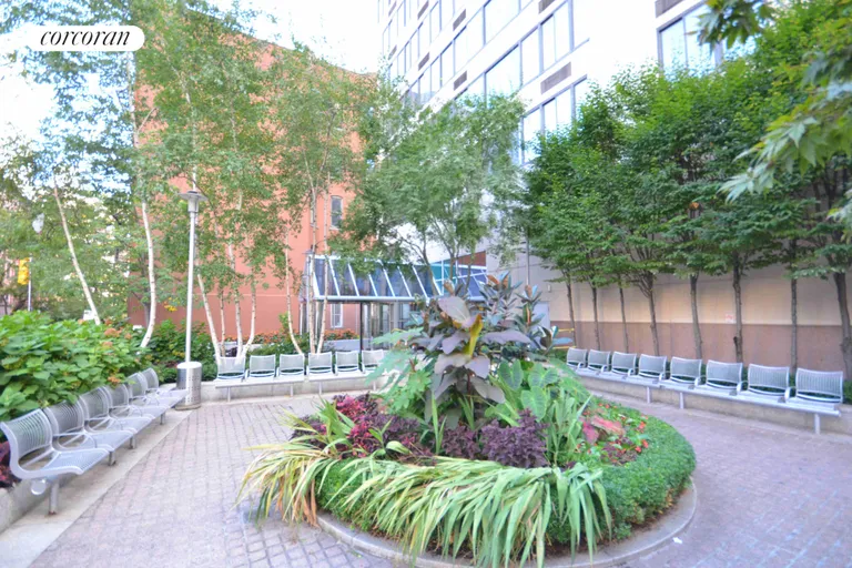 New York City Real Estate | View 300 East 93rd Street, 34C | A beautiful entry plaza to relax in! | View 8