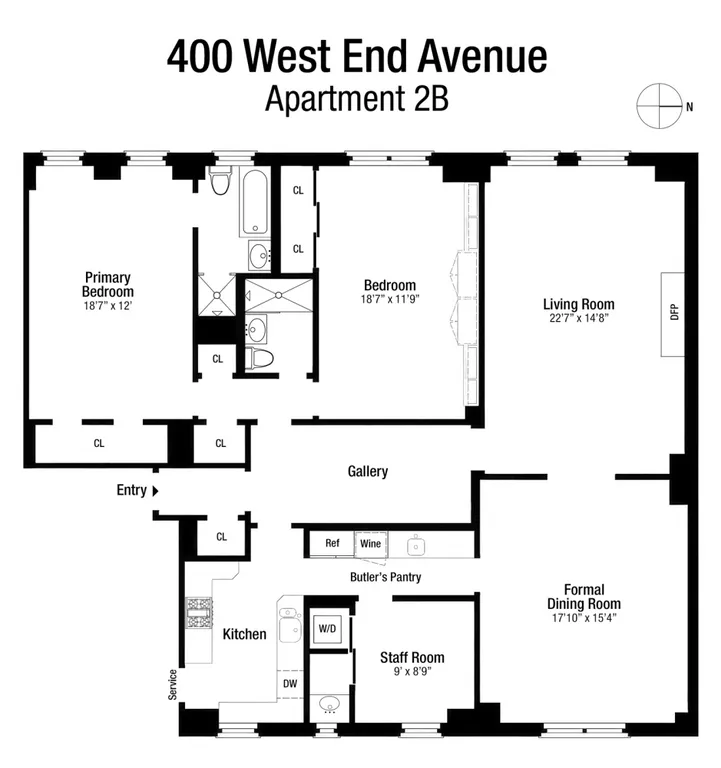 400 West End Avenue, 2B | floorplan | View 11