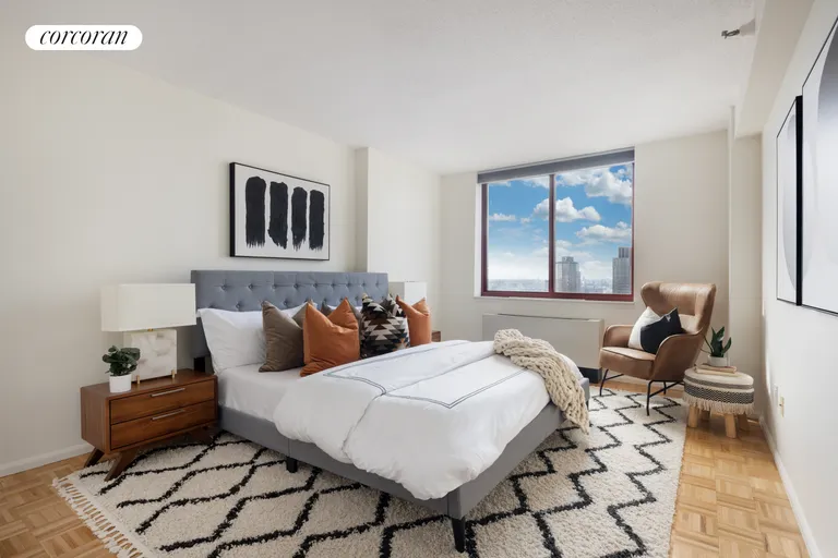 New York City Real Estate | View 4-74 48th Avenue, 38K | Primary Bedroom w/Ensuite Bathroom | View 8