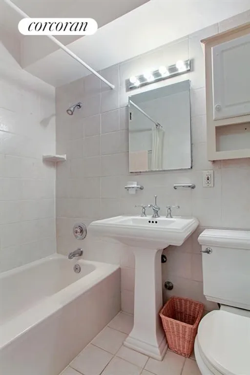New York City Real Estate | View 345 West 58th Street, 2S | Renovated bathroom | View 6