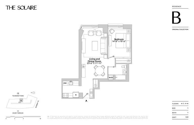 20 River Terrace, 7B | floorplan | View 6