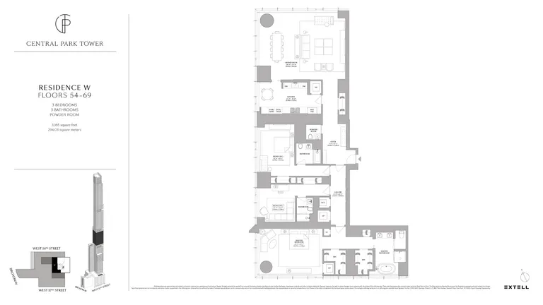 217 West 57th Street, 60W | floorplan | View 22