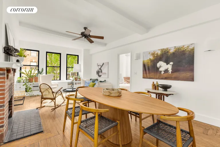 New York City Real Estate | View 21 East 10th Street, 2DE | 2nd Living Room as Dining & Sitting | View 4