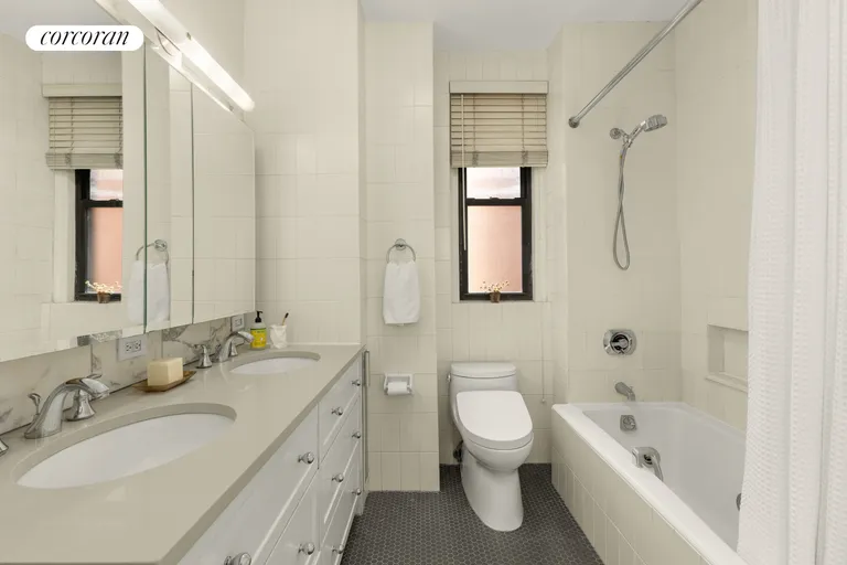 New York City Real Estate | View 21 East 10th Street, 2DE | Primary Bath with Double Vanity | View 10