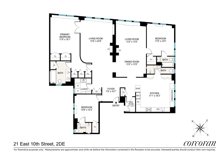 21 East 10th Street, 2DE | floorplan | View 16
