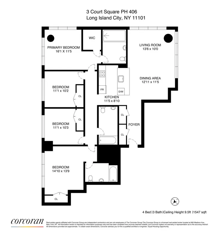 3 Court Square, PH406 | floorplan | View 53