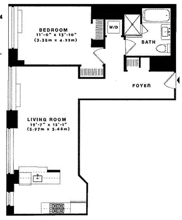100 Riverside Boulevard, 7U | floorplan | View 11