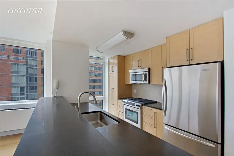 New York City Real Estate | View 415 Main Street, 8G | Kitchen | View 2