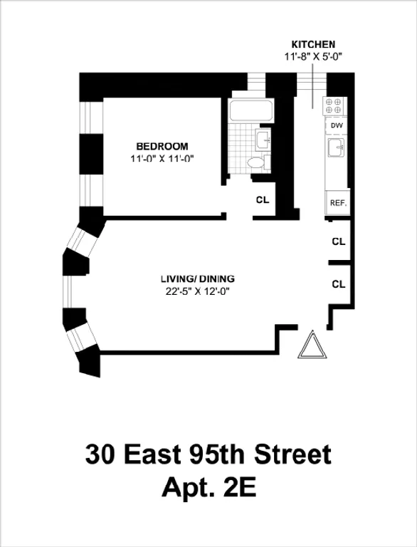 30 East 95th Street, 2E | floorplan | View 2