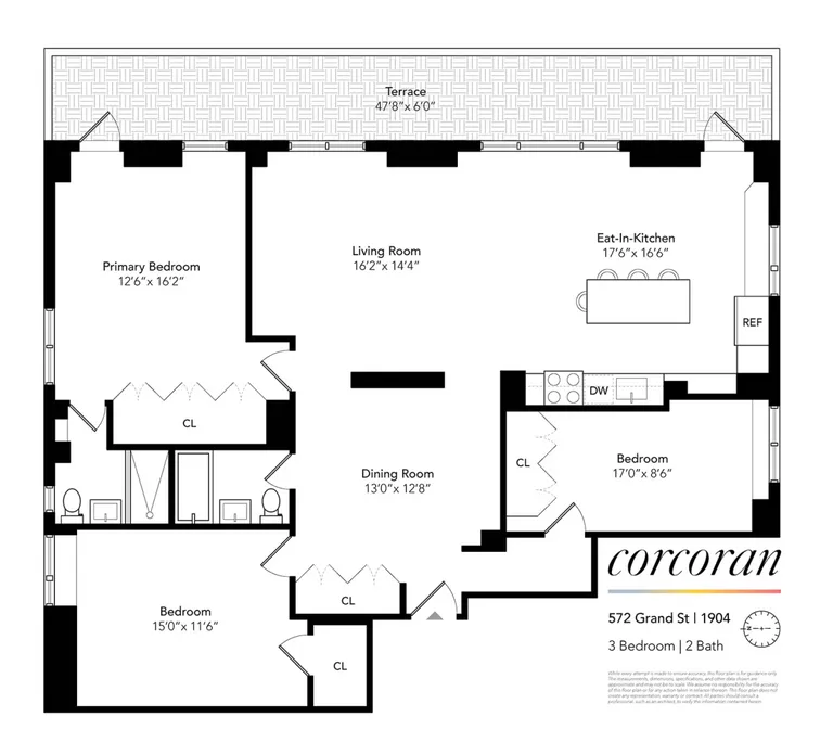 572 Grand Street, G1904 | floorplan | View 12