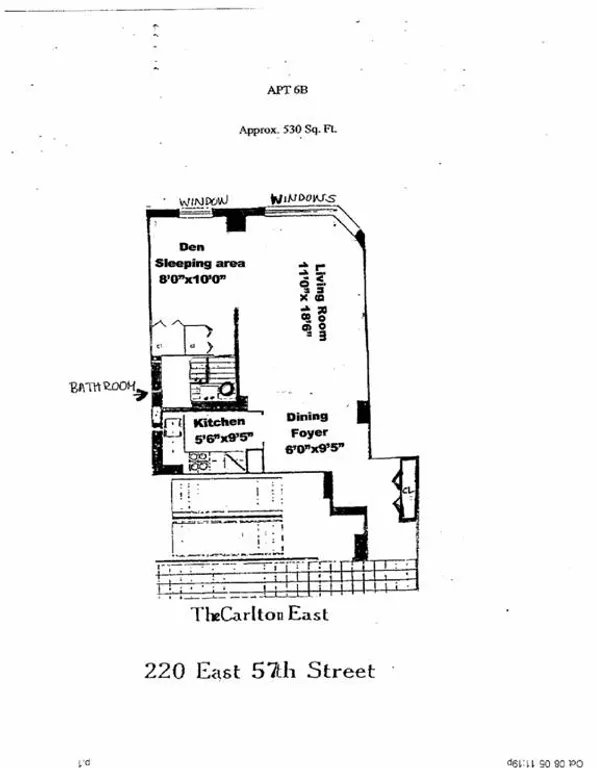 220 East 57th Street, 6B | floorplan | View 3