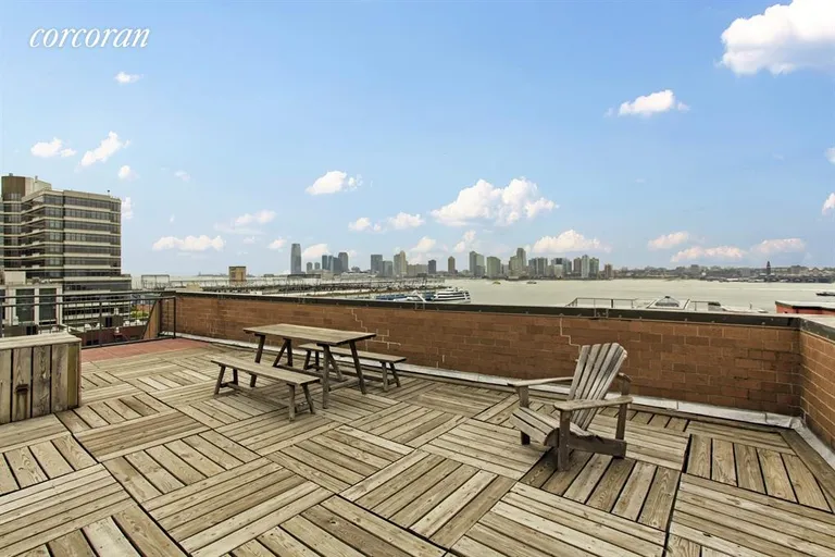 New York City Real Estate | View 130 Barrow Street, 404 | Roof Deck with panoramic Hudson River Views | View 7