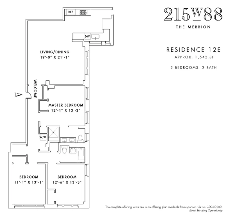215 West 88th Street, 12E | floorplan | View 5