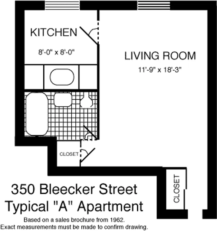 350 BLEECKER STREET, 1A | floorplan | View 4