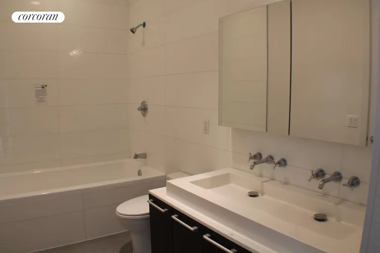 New York City Real Estate | View 84 Engert Avenue, 1B | Huge, modern bath, with double-vanity sink | View 5