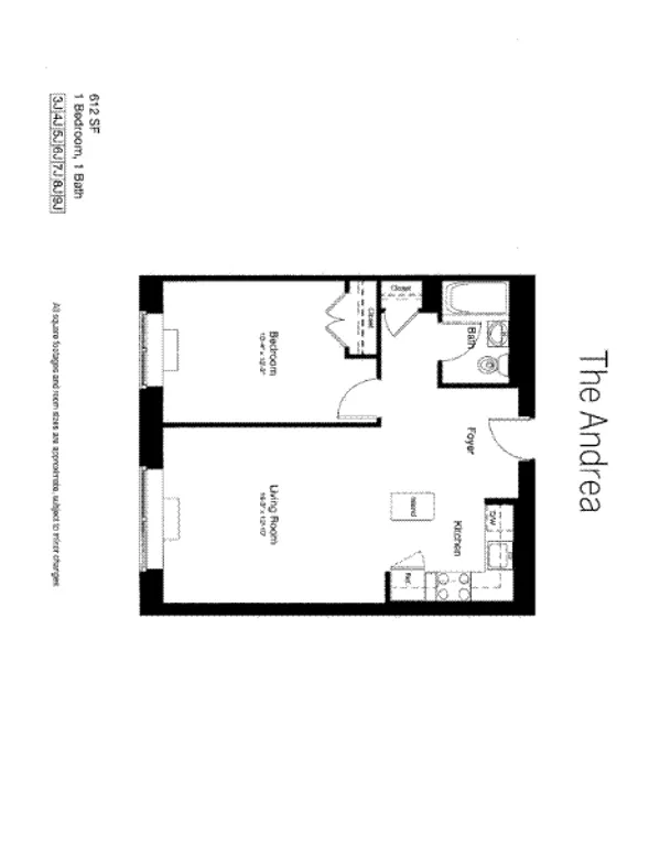 218 Myrtle Avenue, 5J | floorplan | View 3