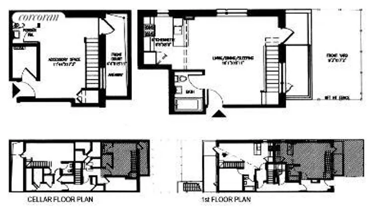 New York City Real Estate | View 255 Skillman Avenue, 1F | Floorplan and outdoor space layout | View 9
