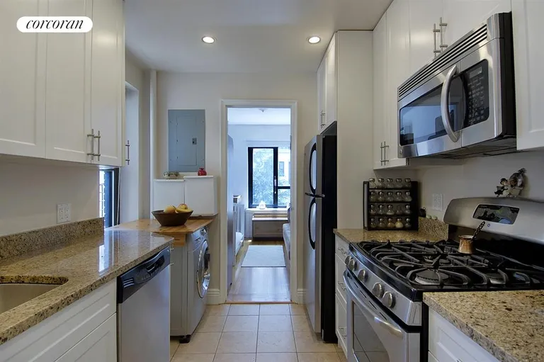 New York City Real Estate | View 420 Central Park West, 2B | windowed kitchen with washer hook-up | View 3