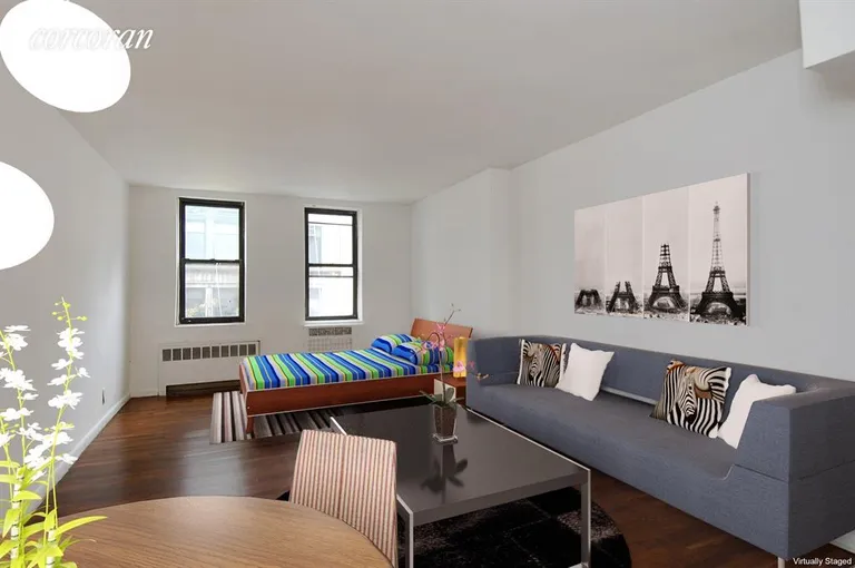 New York City Real Estate | View 30 East 22nd Street, 5A | Virtually staged living/sleeping area | View 2