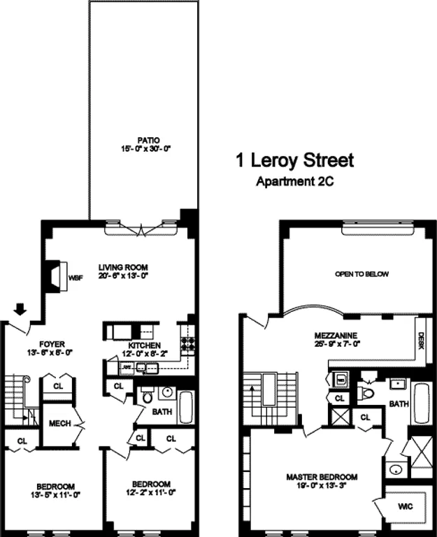 1 Leroy Street, 2-3C | floorplan | View 7