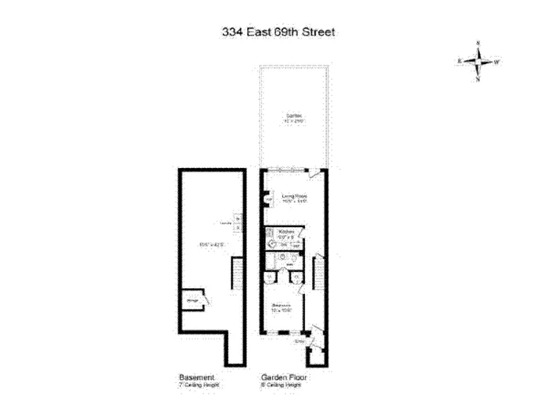334 East 69th Street, GARDEN | floorplan | View 3