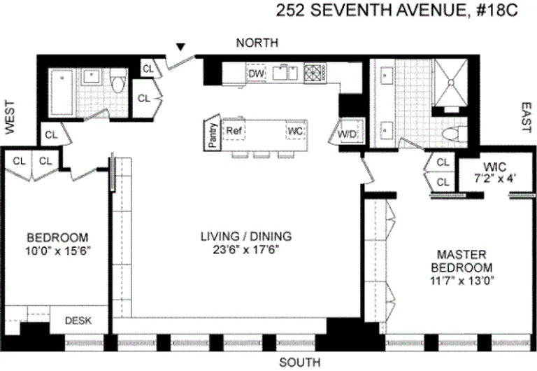 252 Seventh Avenue, 18C | floorplan | View 7