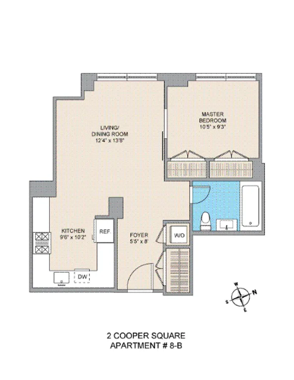 2 Cooper Square, 8B | floorplan | View 8