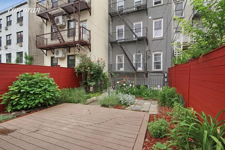 New York City Real Estate | View 643 Warren Street, 1 | Two-level garden with patio entrance to apt. | View 2