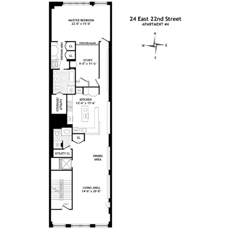 24 East 22nd Street, 4 FL | floorplan | View 6