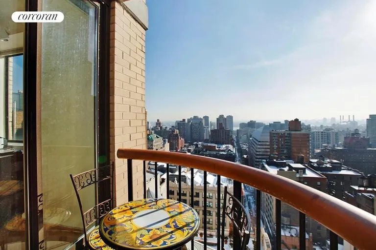 New York City Real Estate | View 45 East 25th Street, 26C | Private balcony with south and east exposure | View 5