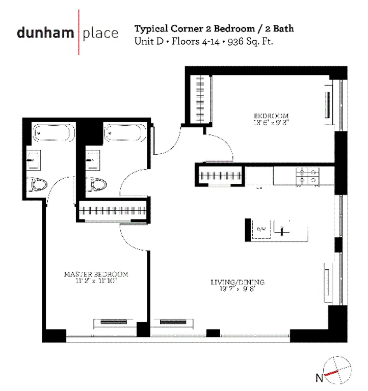 15 Dunham Place, 6D | floorplan | View 1