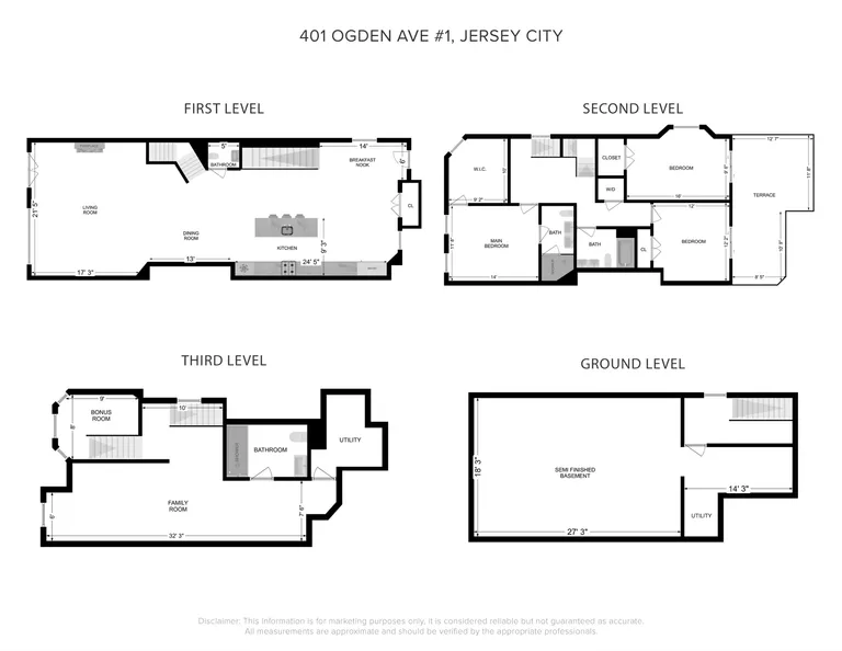 Jersey City/Hoboken Real Estate | View 401 Ogden Ave Unit# 1 | room 35 | View 36