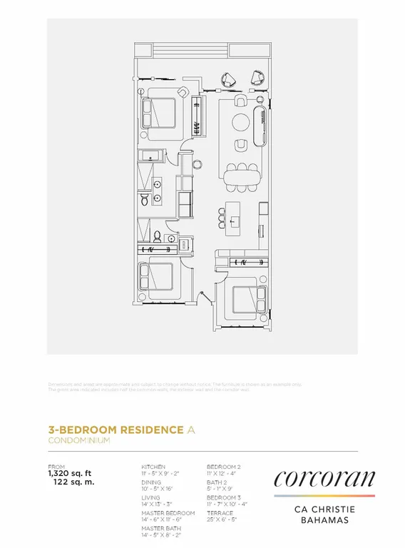 New York City Real Estate | View WestEnd - 3 Bedroom | westend_image_16_3bed_floorplan | View 7