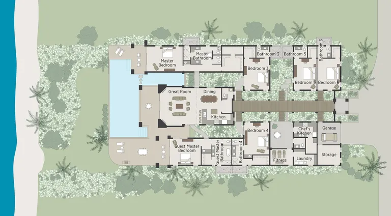 Bella Beach, Oil Nut Bay | floorplan | View 12