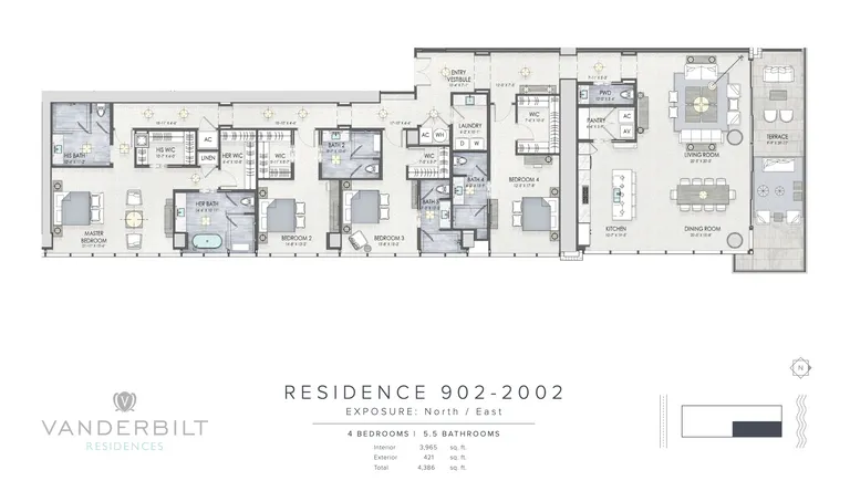 1149 Ashford Avenue Vanderbilt Residences 902 | floorplan | View 7