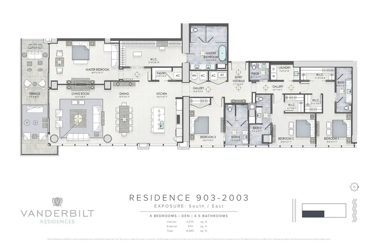 1149 Ashford Avenue Vanderbilt Residences #1903 | floorplan | View 9