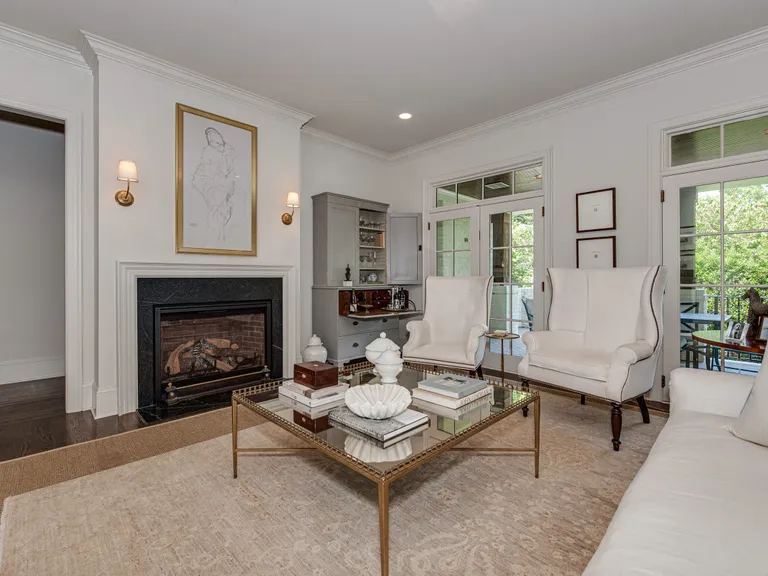 New York City Real Estate | View 2043 Sharon Lane | Family room with gas log fireplace | View 17