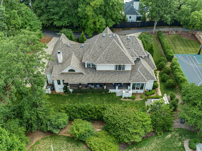 New York City Real Estate | View 2043 Sharon Lane | Aerial shot of the back of the home | View 37