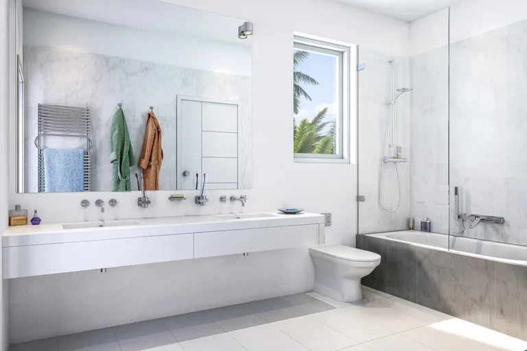 New York City Real Estate | View Sunset Point Oceanfront | Ecay Bathroom A_02 copy | View 2