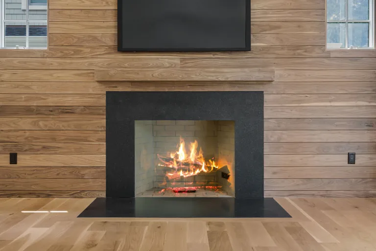 New York City Real Estate | View 21 Park Avenue | Fireplace w Wood Shiplap | View 17